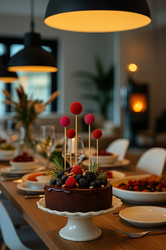 Quinteto Pom-poms para pastel