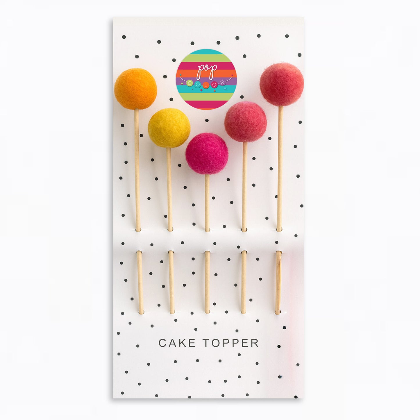 Quinteto Pom-poms para pastel