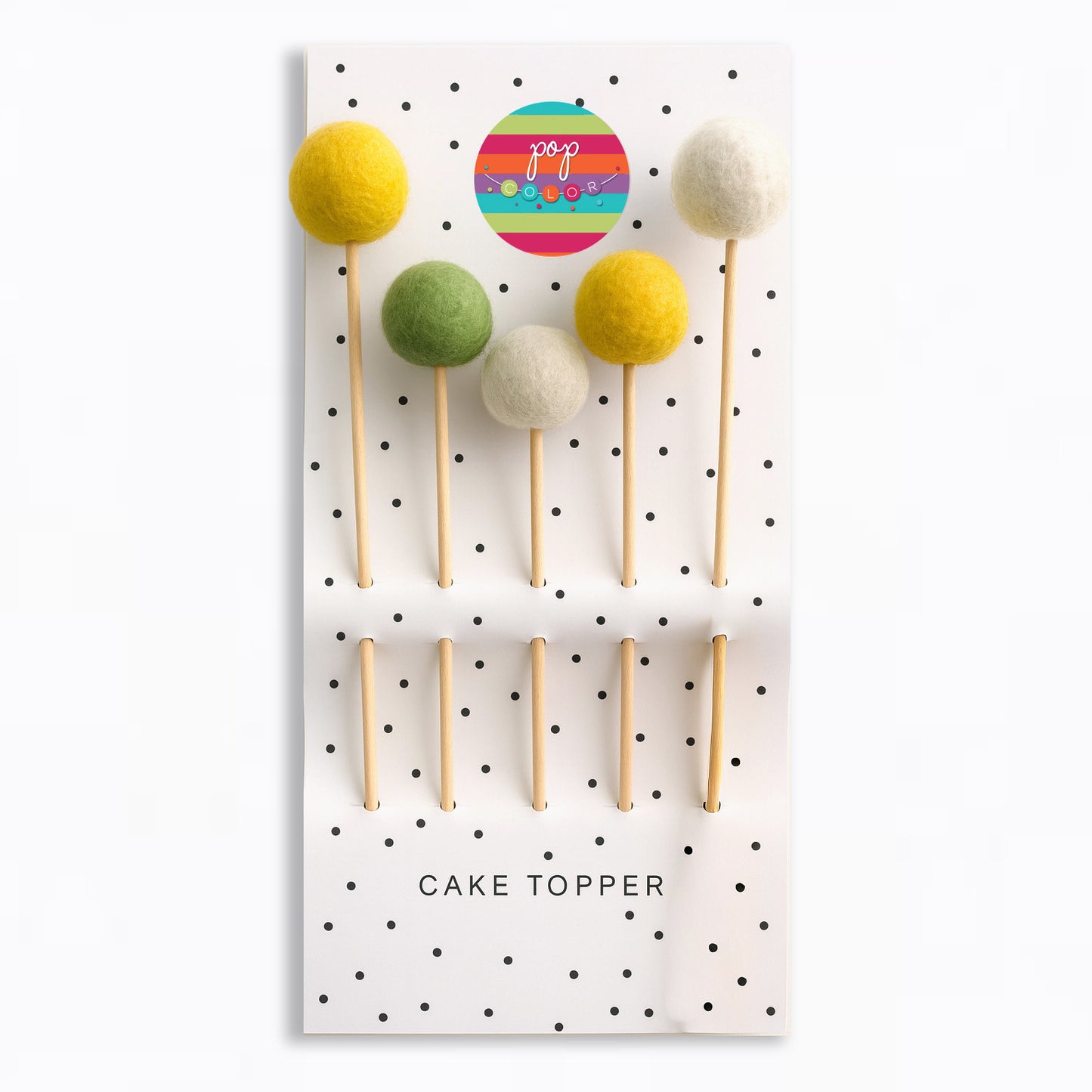 Quinteto Pom-poms para pastel