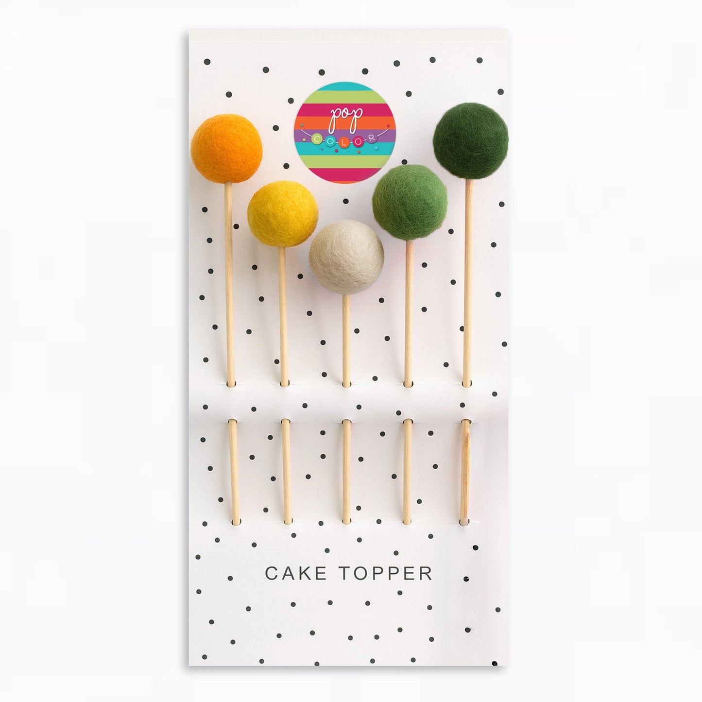 Quinteto Pom-poms para pastel