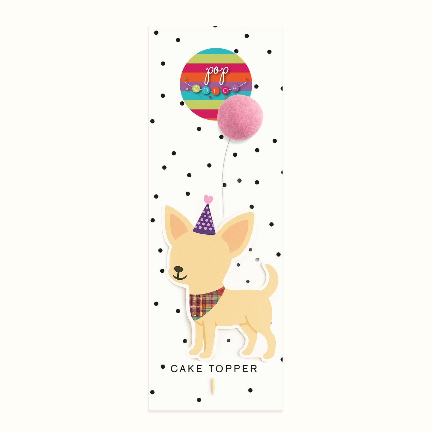 Perrito con globo