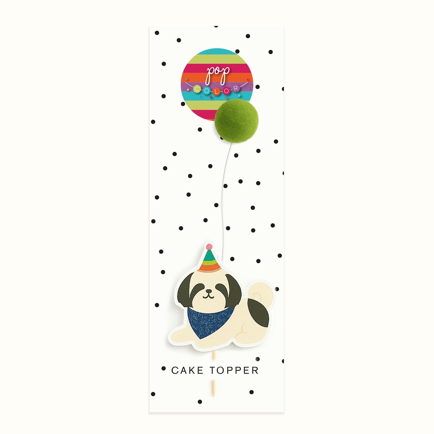 Perrito con globo
