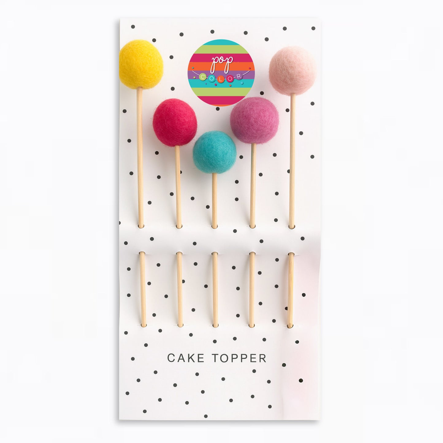 Quinteto Pom-poms para pastel