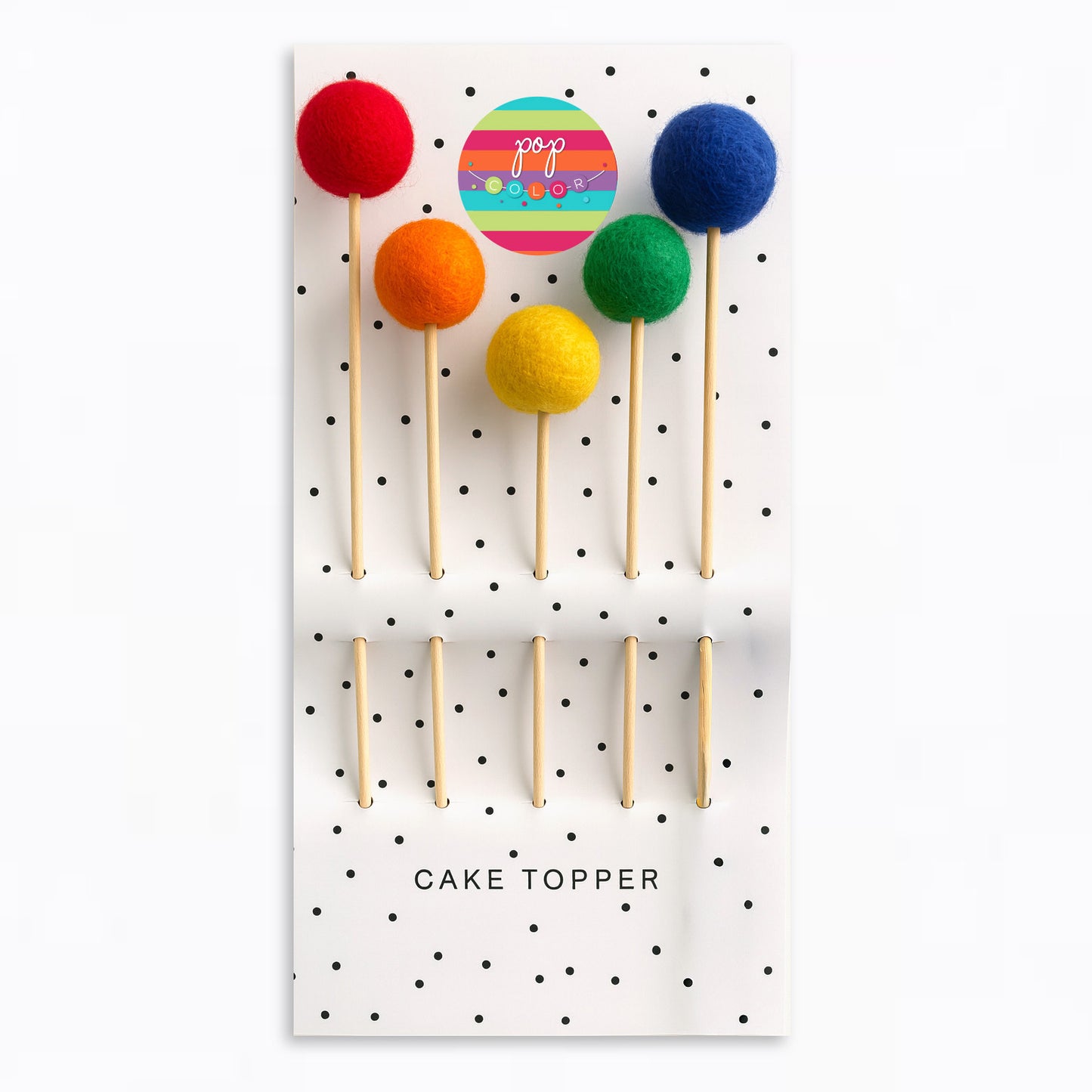 Quinteto Pom-poms para pastel