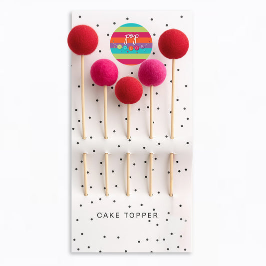 Quinteto Pom-poms para pastel