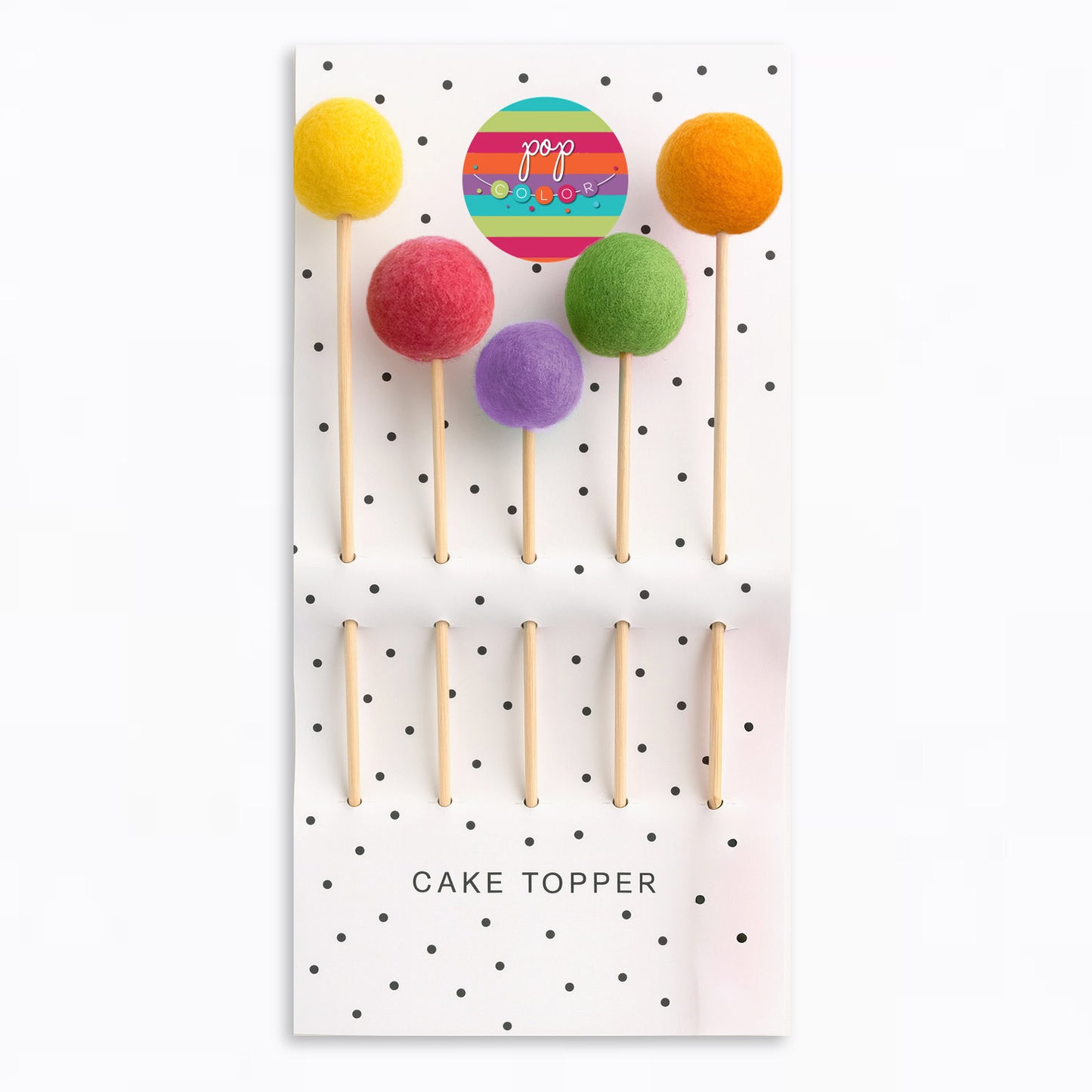 Quinteto Pom-poms para pastel