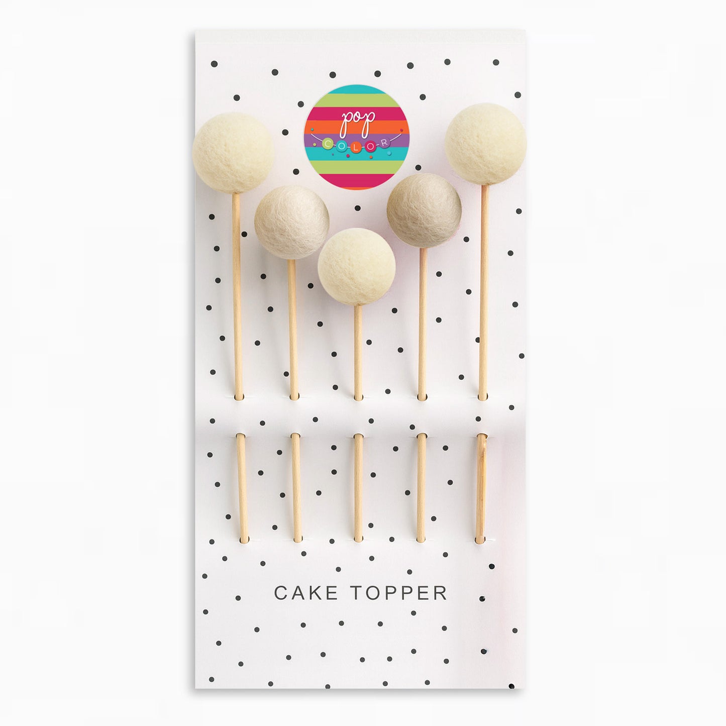 Quinteto Pom-poms para pastel