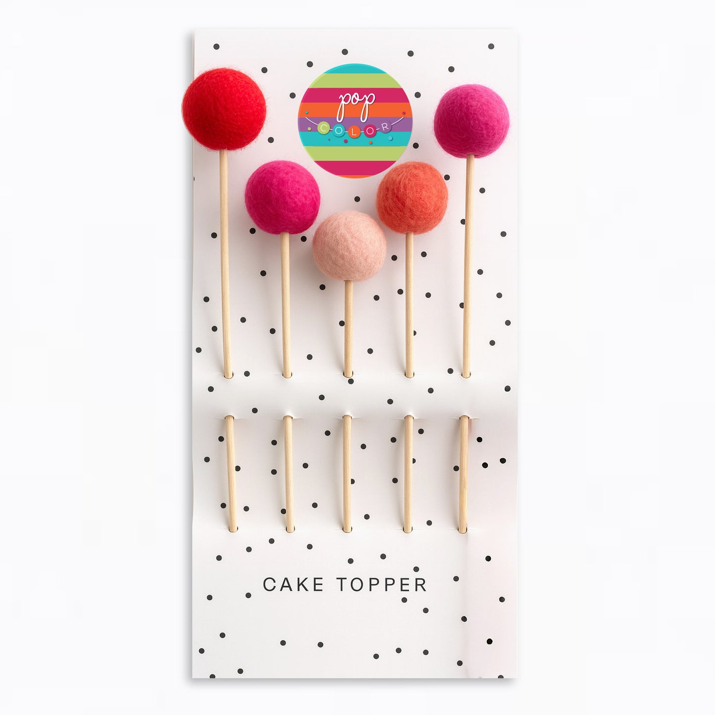 Quinteto Pom-poms para pastel